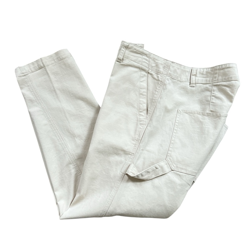 Vince Women's Ivory Cropped Utility Carpenter Pants Size 30 NWOT - Picture 5 of 15